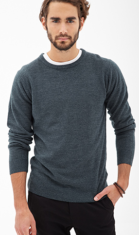 Menâ€™s Slouchy Crew Neck Sweater, Forever 21